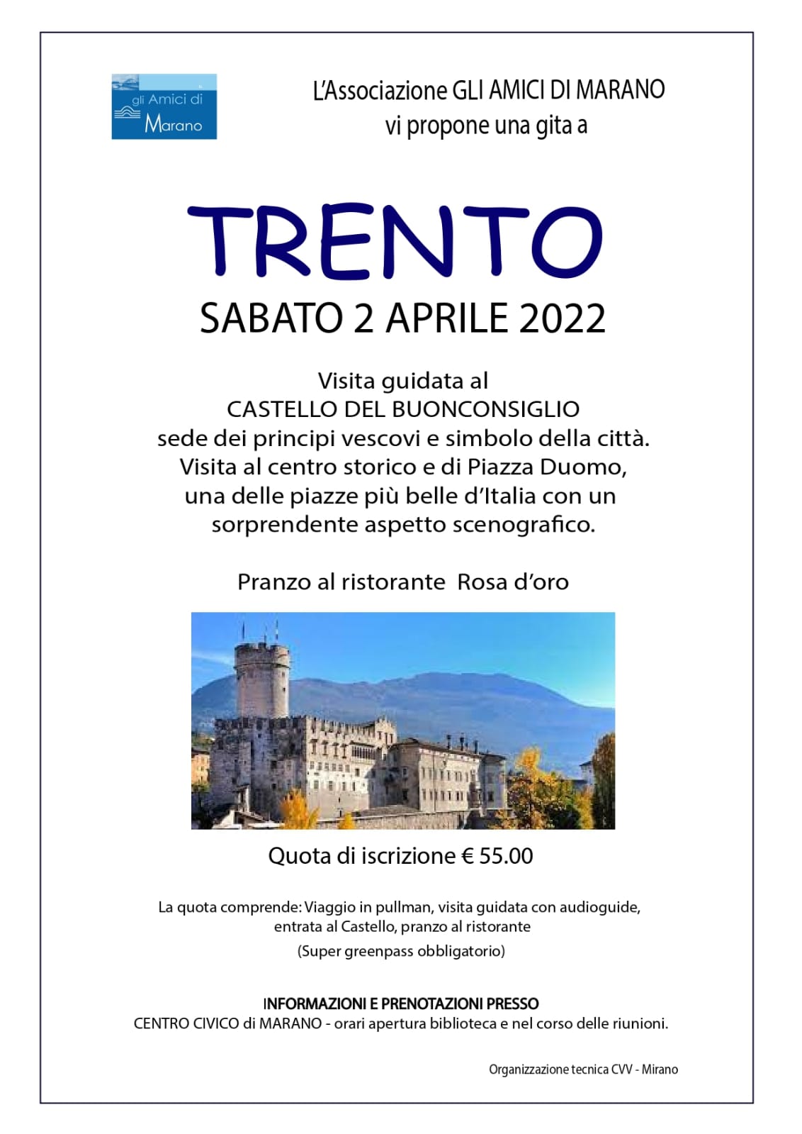 Scopri di più sull'articolo Uscita a Trento – 2 Aprile 2022