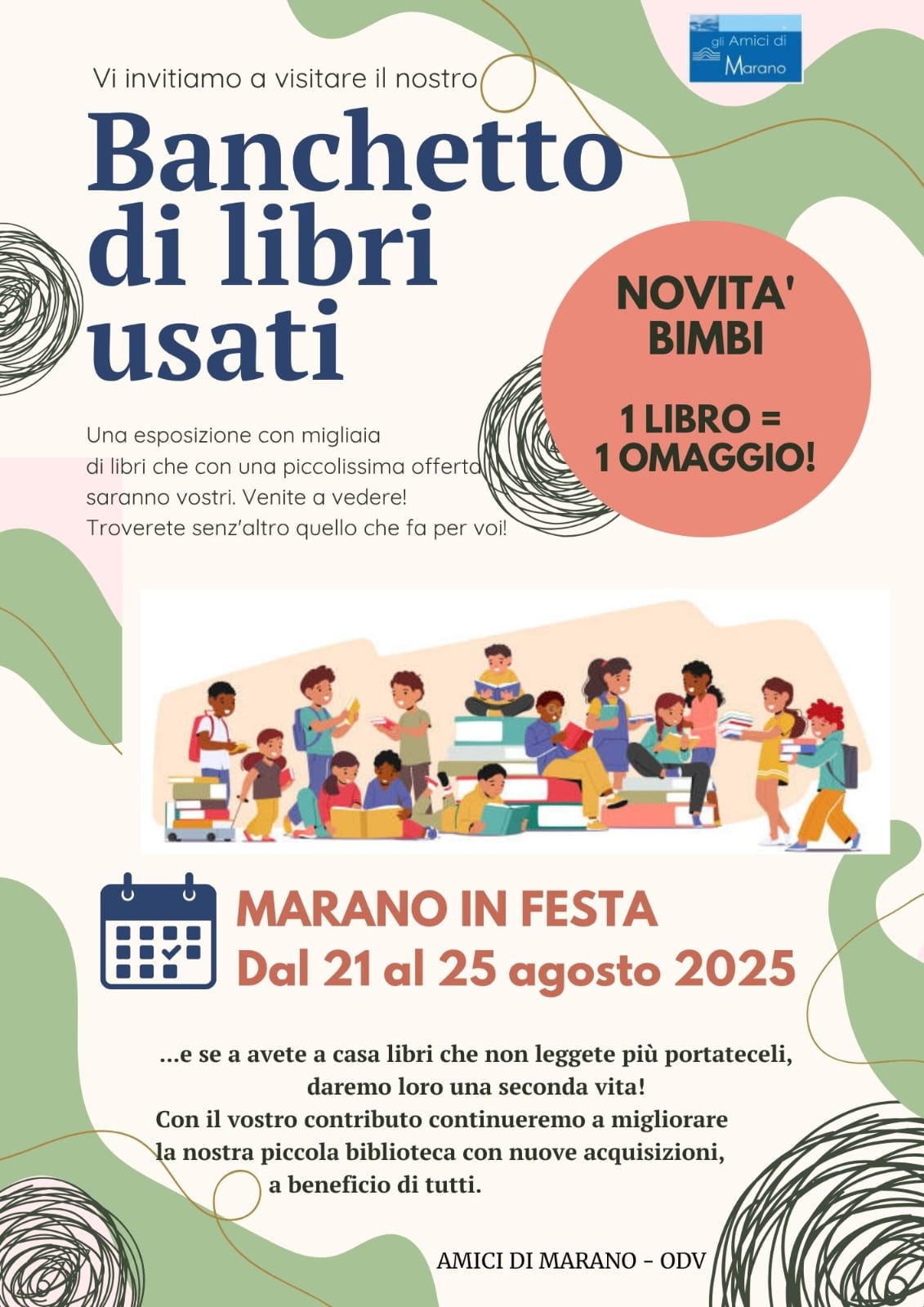 Scopri di più sull'articolo Banchetto libri Marano in festa 2025