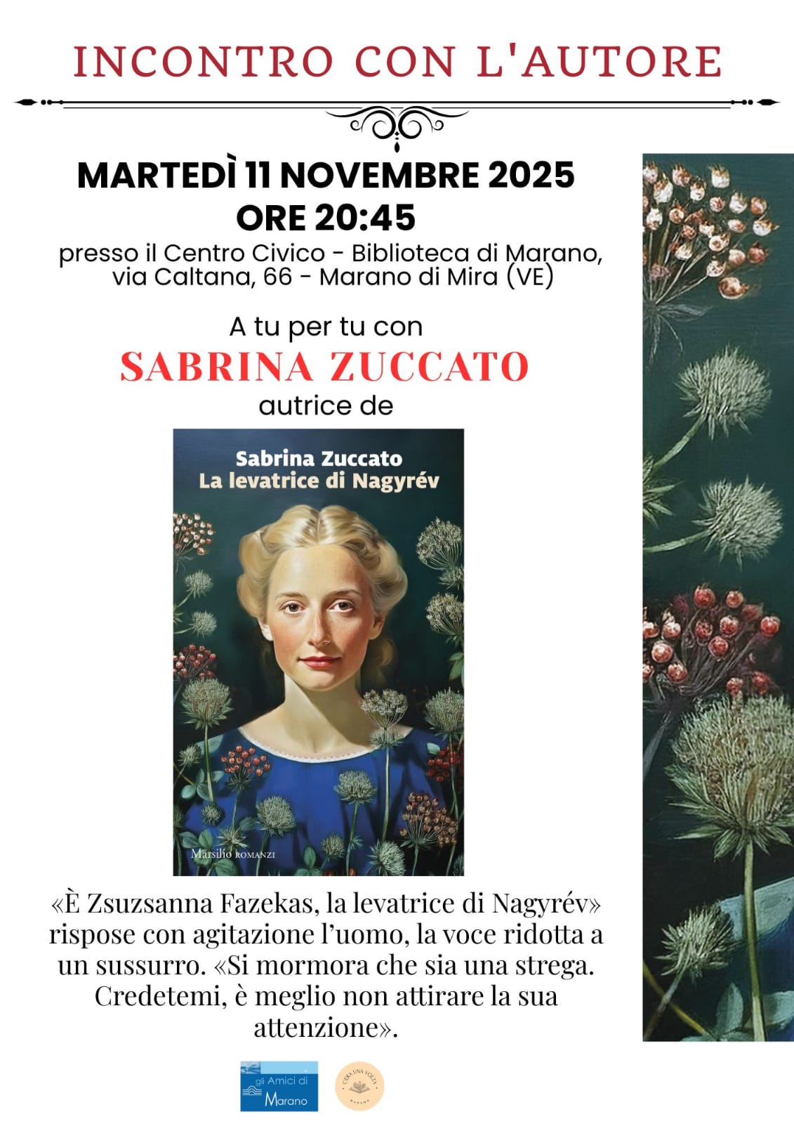 Scopri di più sull'articolo Incontro con l’Autore: Sabrina Zuccato “La levatrice di Nagyrev”